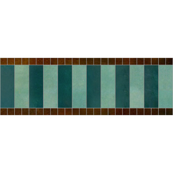 Mosaic House Moroccan tile Bejmat Custom Border 12-24-19 Light Green,   Brown,   Sea Green,    solid zellige, mosaic, zellij, border, glaze 